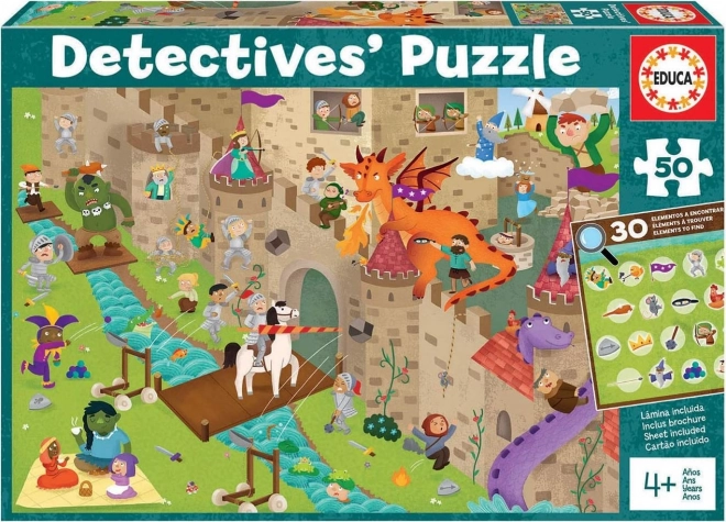 Detektivisches Puzzle Burg 50 Teile