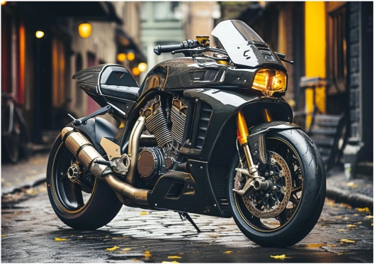 Realistisches Motiv für Motorradfans