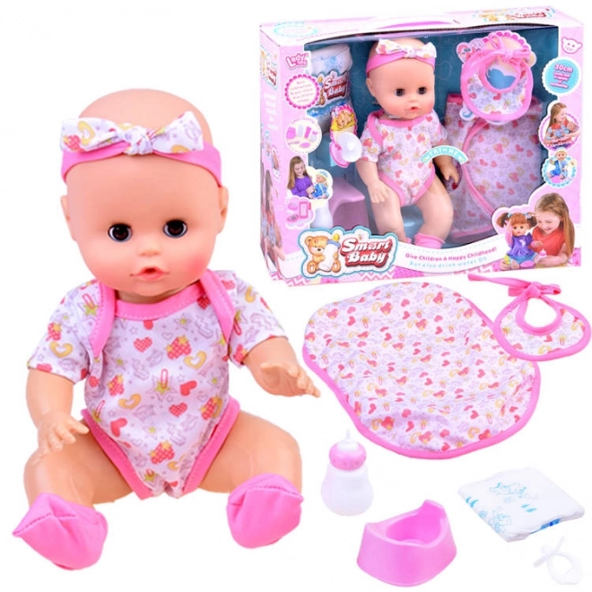 Interaktive Baby-Puppe mit Geräuschen und Funktionen – rosa