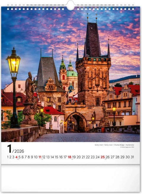 Wandkalender Prag 2026