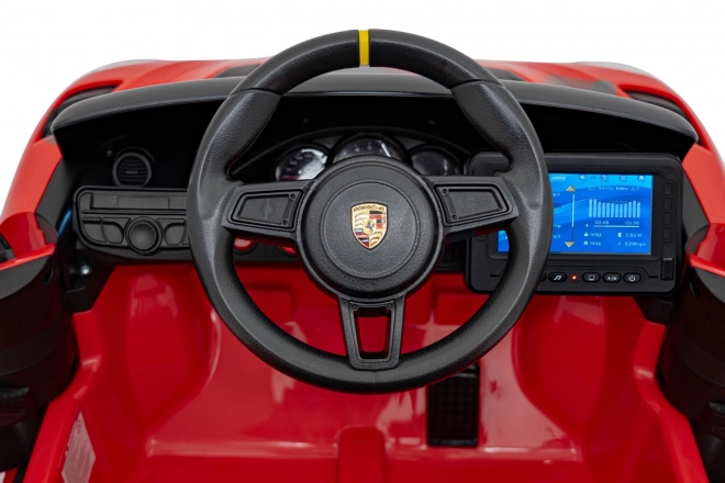 Elektrisches Spielzeugauto Porsche 718 mit MP4-Audiopanel – Rot