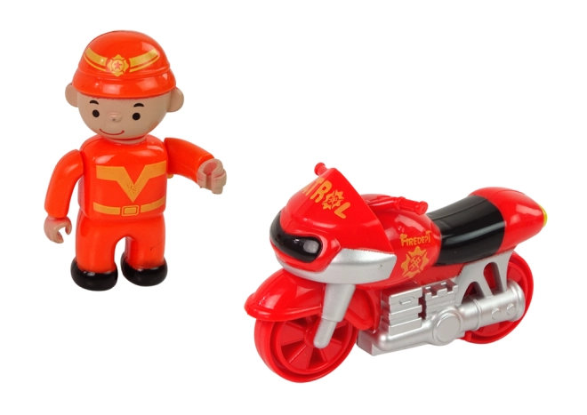 Motorrad mit Feuerwehrfigur