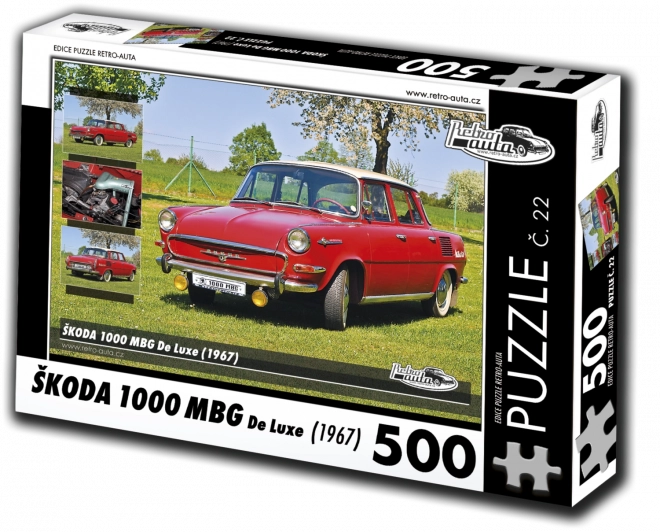 RETRO-AUTA Puzzle Škoda 1000 MBG De Luxe 500 Teile