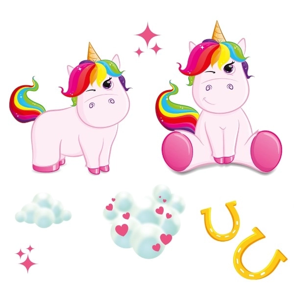 3D Wandsticker Einhorn XXL