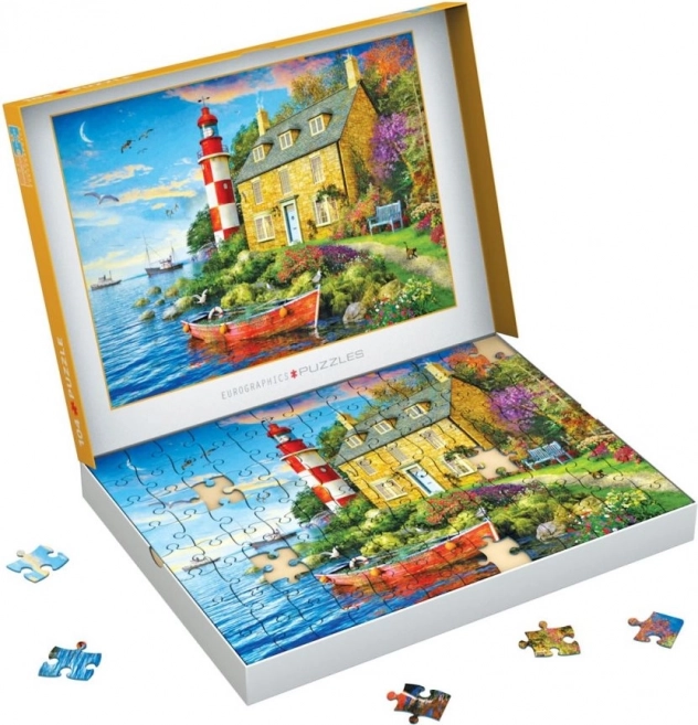 Puzzle Häuschen am Leuchtturm 104 Teile