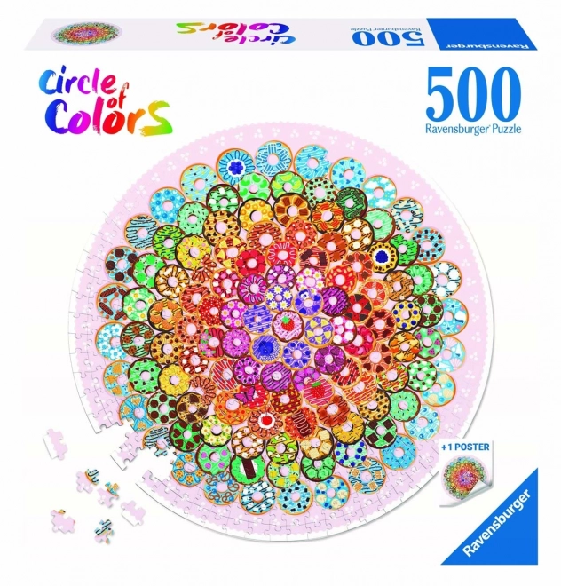 Ravensburger Puzzle 500 Teile - Farbpalette Donuts