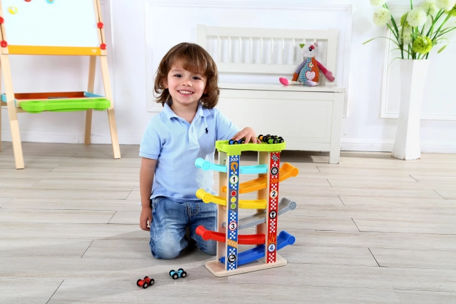 Tooky Toy Bunte Rutsche für Autos