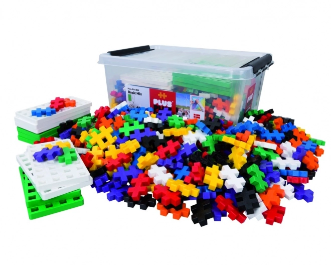 Plus-Plus Set Groß Basic 400 Teile mit 10 Basisplatten