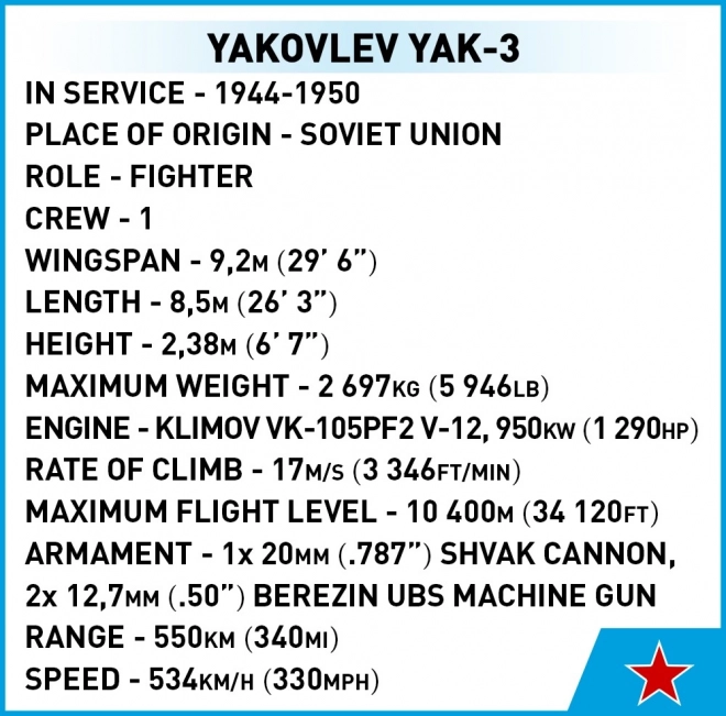 COBI Yakovlev Yak-3 Bausatz