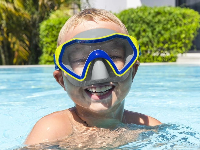 Farbenfrohe Schwimmmaske für Kinder ab 7 Jahren – Blau