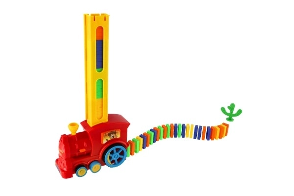 Bunter Domino Lokomotive Zug mit Sound und Licht