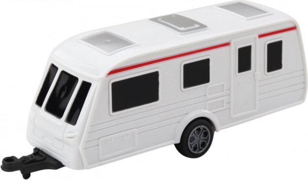 Set Autospielzeug mit Blauem Wohnwagen