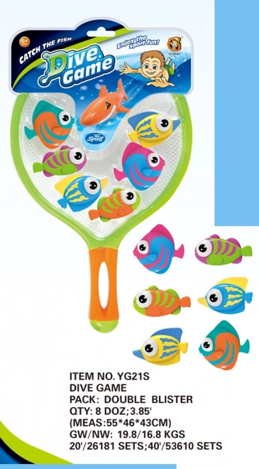 Tauchfische mit Kescher