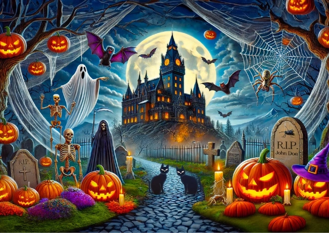 Halloweenschloss Holzpuzzle 1010 Teile