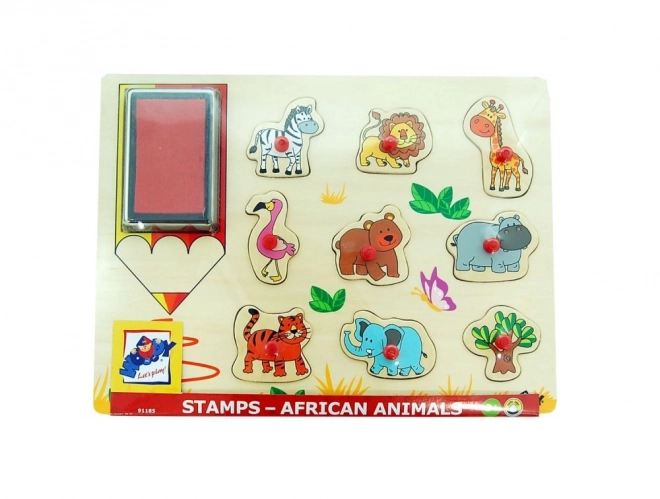 Safari Stempel & Puzzle 2-in-1 Set