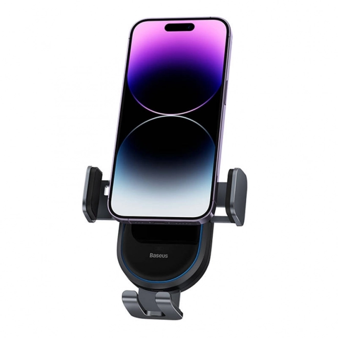 Auto Handyhalter mit induktiver Ladestation von BASEUS LightChaser (Schwarz)