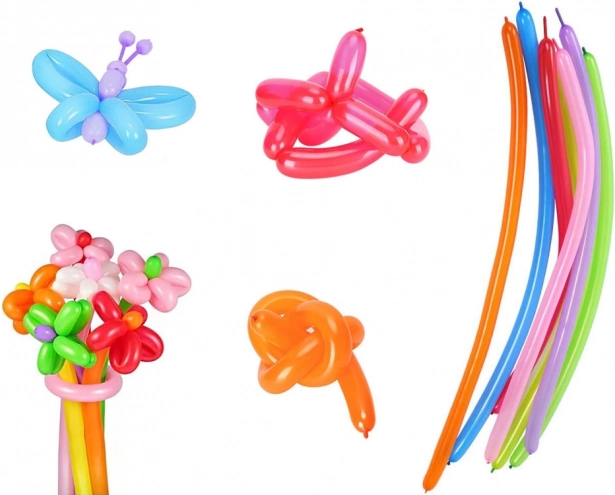 Lange bunte Ballons zum Modellieren und Dekorieren - 100 Stk.