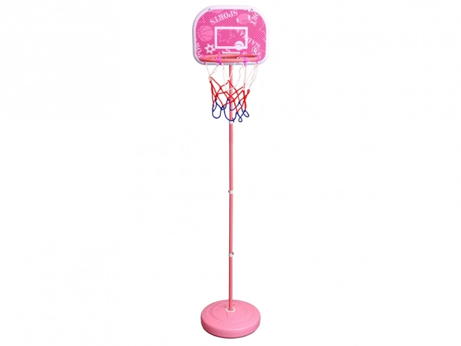 Rosa Basketball-Set für Kinder 170 cm