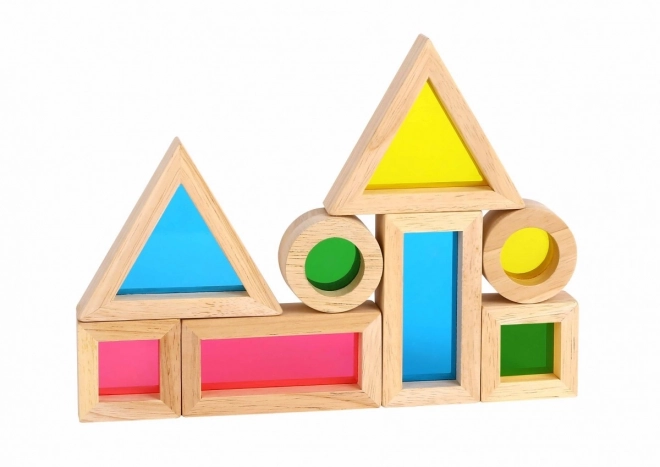 Bunte Holzspiegelbausteine