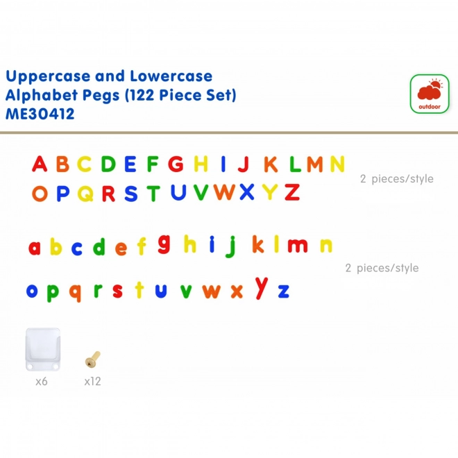Masterkidz alphabetset große und kleine buchstaben für stem-wandpaneele