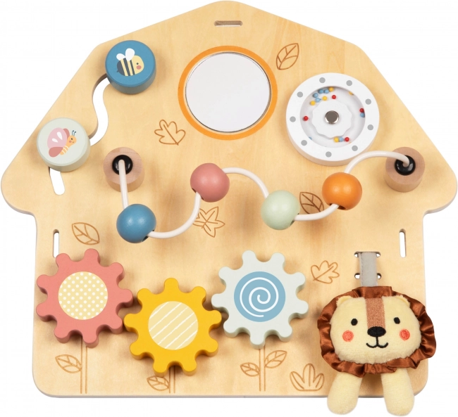 Tooky Toy Große Holz-Manipulationstafel Haus - Aktivitätszentrum