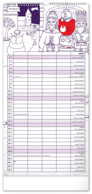 Familienplaner Kalender Teribear 2025