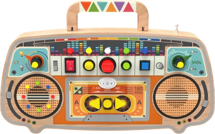 Holz-FM-Radio – interaktives Activity-Board für Kinder