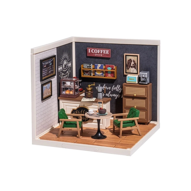 Atmosphäre eines gemütlichen Cafés im Miniaturformat