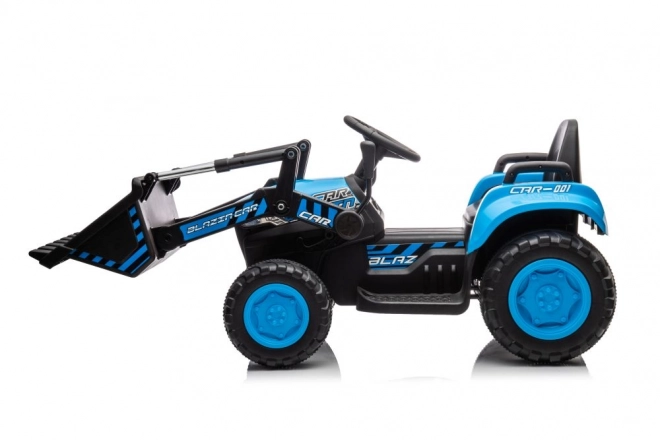 Elektrischer Kindertraktor mit Schaufel blau