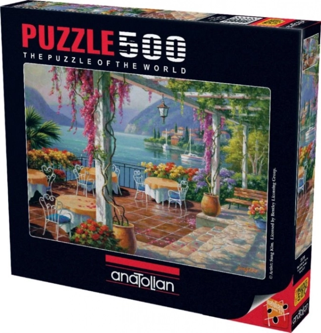 Puzzle Terrasse mit Glyzinien 500 Teile