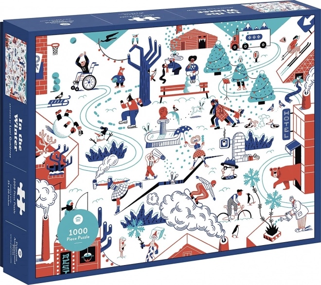 Winterliches Puzzle mit 1000 Teilen