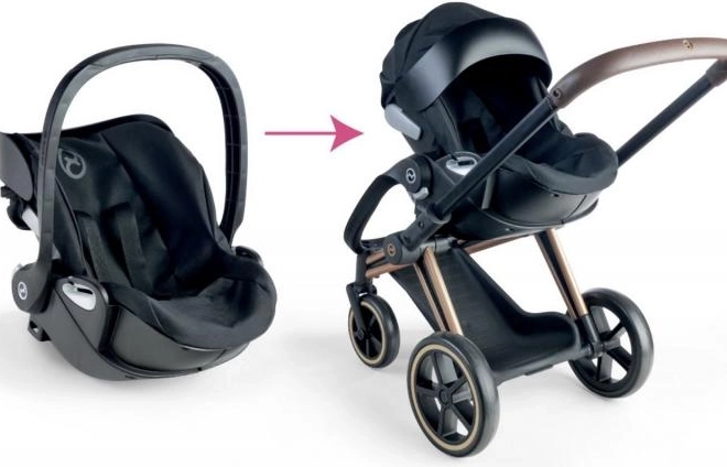Puppenwagen Cybex 3 in 1 schwarz