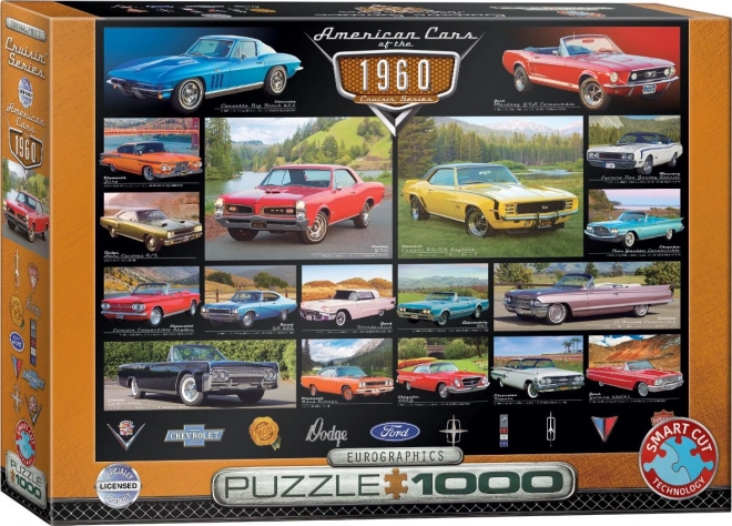 Eurographics Puzzle 1960 Amerikanische Autos, 1000 Teile