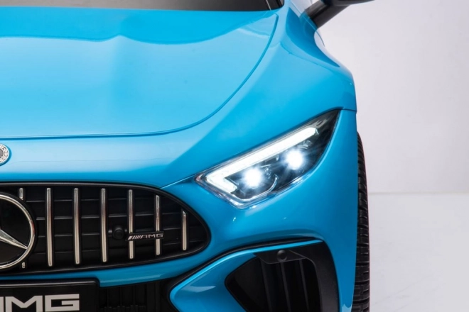 Elektrisches Auto Mercedes AMG SL63 blau lackiert