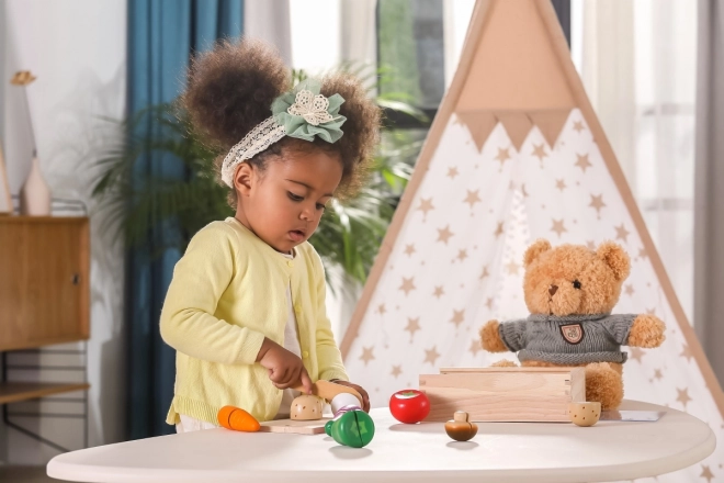 Holzschneideset - Gemüse für Kinder