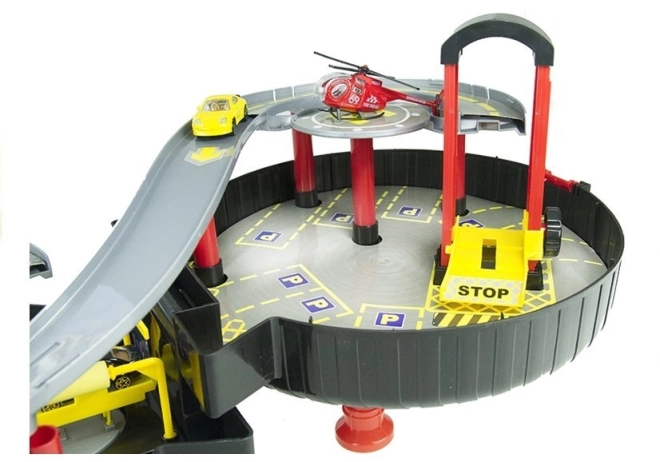 Zweistöckiger Spielspaß mit Rampen und Heliport