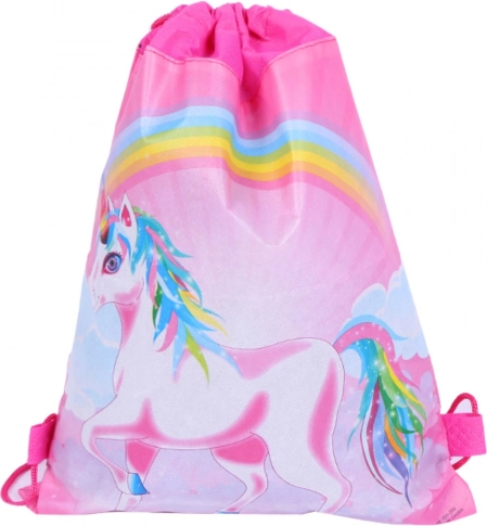 Schulbeutel für Schuhe und Sportkleidung mit Einhorn-Motiv 35x27 cm