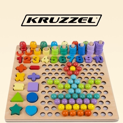 Holz-Puzzlespiel mit Perlen