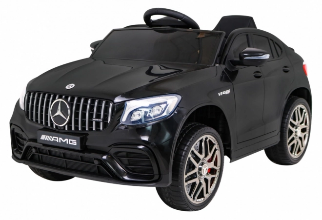 Mercedes Benz GLC63S für Kinder schwarz + Fernbedienung + 4x4 Antrieb + MP3 LED + EVA + langsamer Start