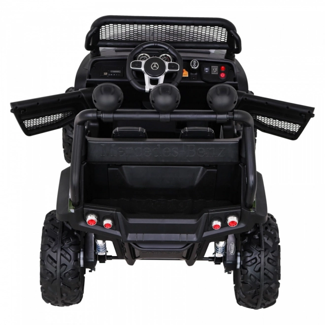 Mercedes Benz Unimog für Kinder Moro-Lack + Antrieb 4x4 + Fernbedienung + Gepäckraum + langsamer Start + MP3 LED