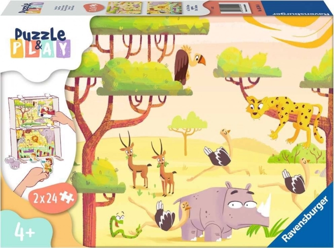 Ravensburger Safari Puzzle & Spiel 2x24 Teile