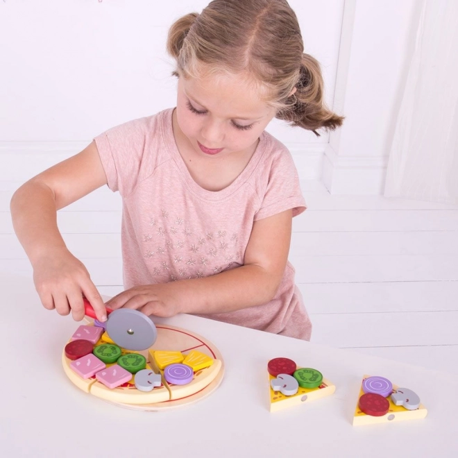 Bigjigs Toys Holz Pizza zum Schneiden