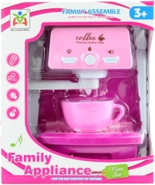 Rosa batteriebetriebene Kinder-Kaffeemaschine