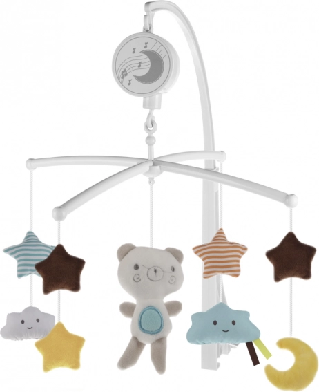 Kinderbettkarussell mit Teddybären und Sternchen