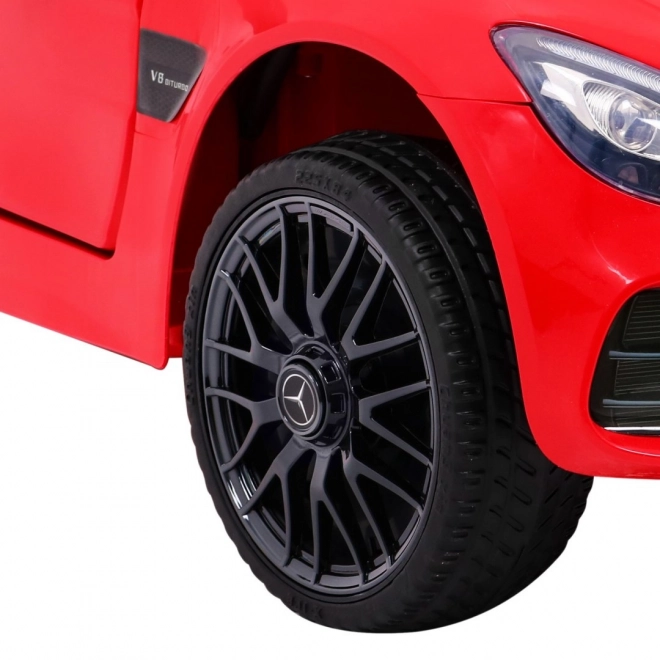 Mercedes Benz GT Batterie für Kinder Rot + Fernbedienung + langsamer Start + MP3 LED