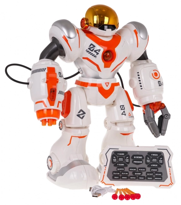 Multifunktionaler orange-weißer R/C Roboter