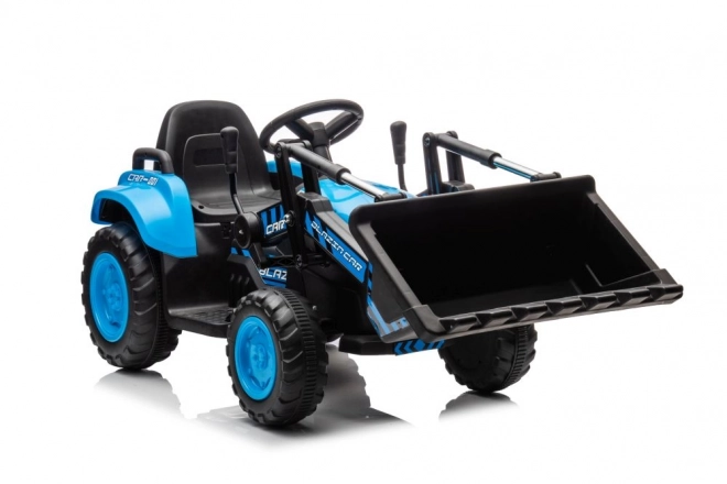 Elektrischer Kindertraktor mit Schaufel blau