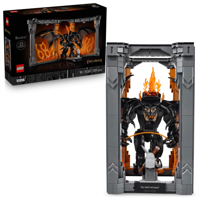 LEGO Icons Buchstütze: Der Herr der Ringe – Balrog