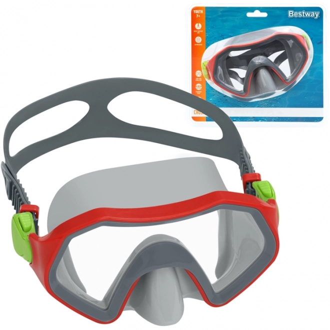 Farbenfrohe Schwimmmaske für Kinder ab 7 Jahren – Grau