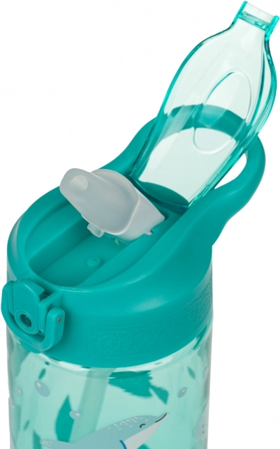 Tritan-Flasche mit Strohhalm Ozeandesign 500 ml